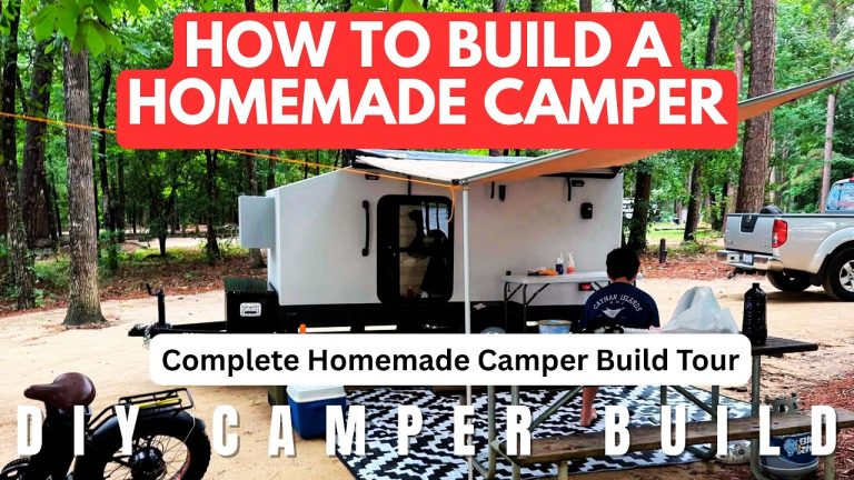 Homemade Camper Build Tour | Inside & Outside Our DIY Camper Built From Scratch | First Camping Trip