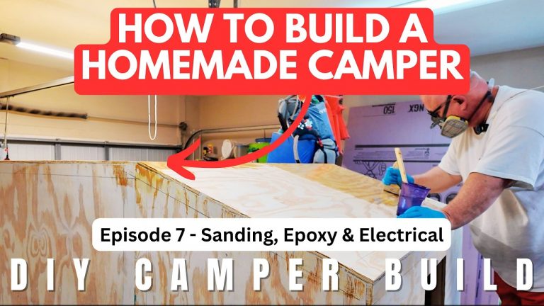 Homemade Camper Build Ep 7 – Electrical System, Exterior Epoxy and Rear Kitchen Door
