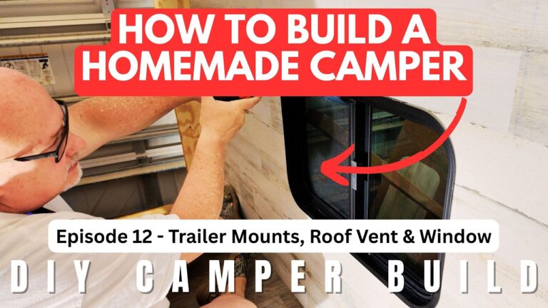 DIY Camper Build | Mounting Brackets, Roof Vent, Wall Paneling & Window Installation